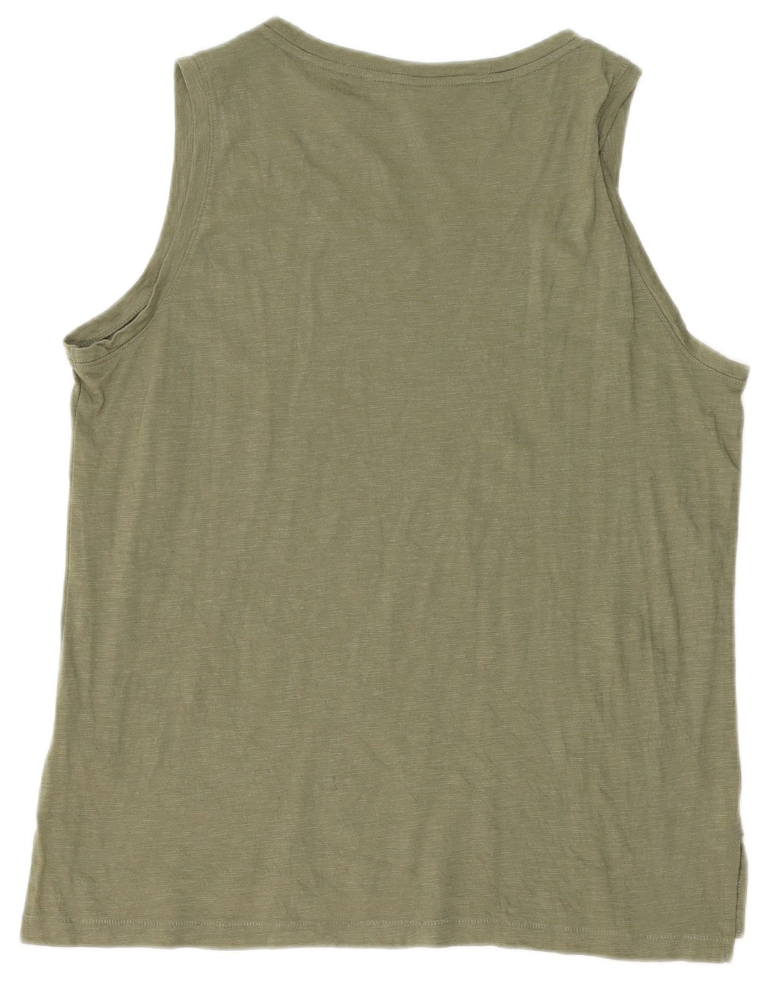 NAUTICA Mens Vest Top Large Khaki Cotton