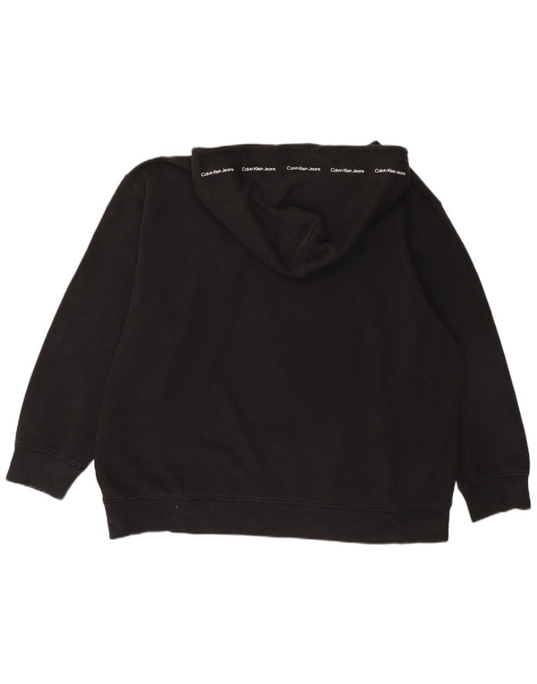 Calvin Klein Jeans Grafisk hættetrøje til mænd 5XL sort bomuld