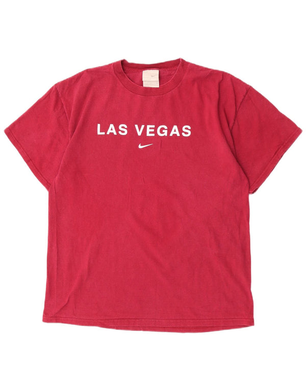 Nike Las Vegas grafisk T-shirt top til mænd, stor rødbrun bomuld
