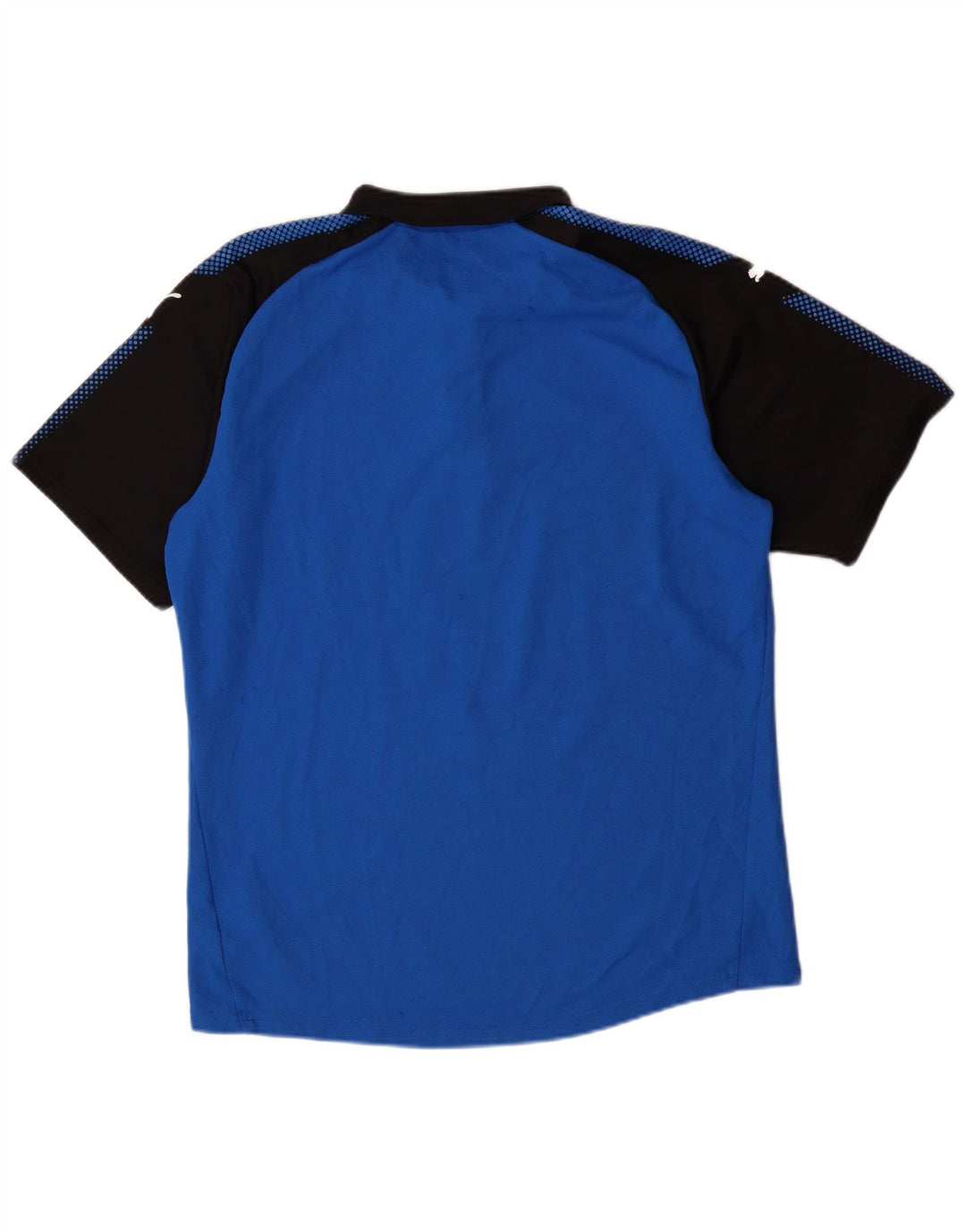 PUMA Grafisk poloshirt til mænd, stor blå farveblok polyester