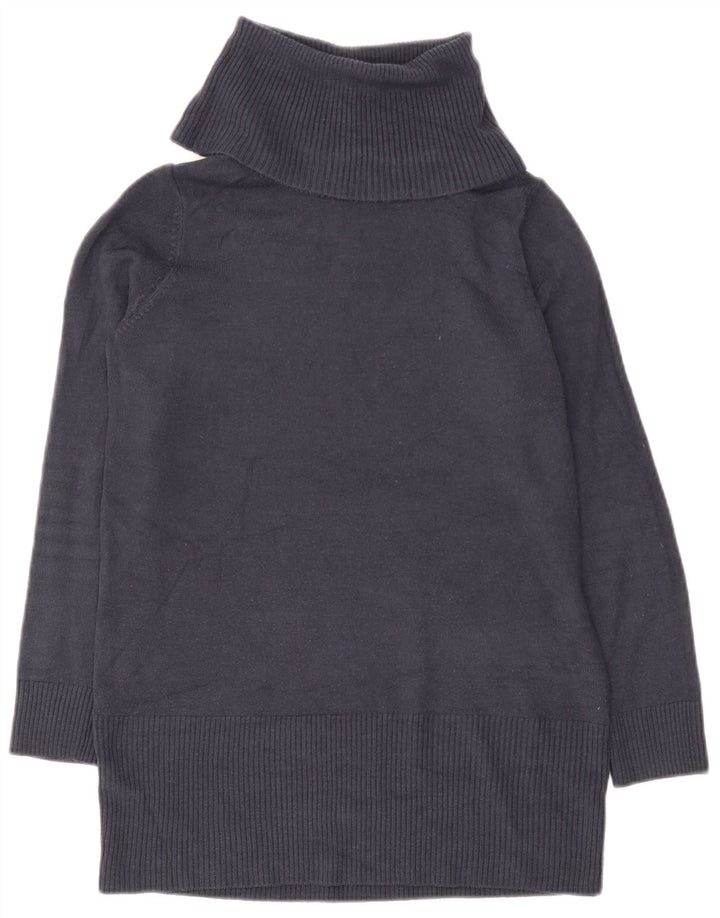 Marks & Spencer Dame Rullehals sweater UK 12 Medium Navy Blue