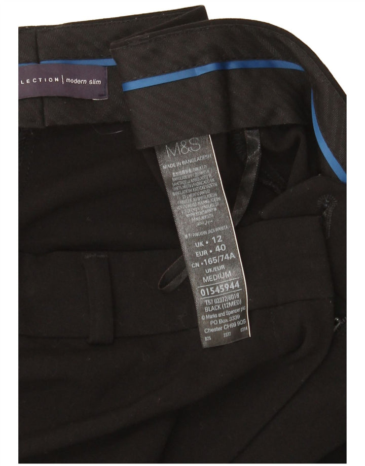 Marks & Spencer Dame Slim Chino Bukser UK 12 Medium W32 L29 Sort