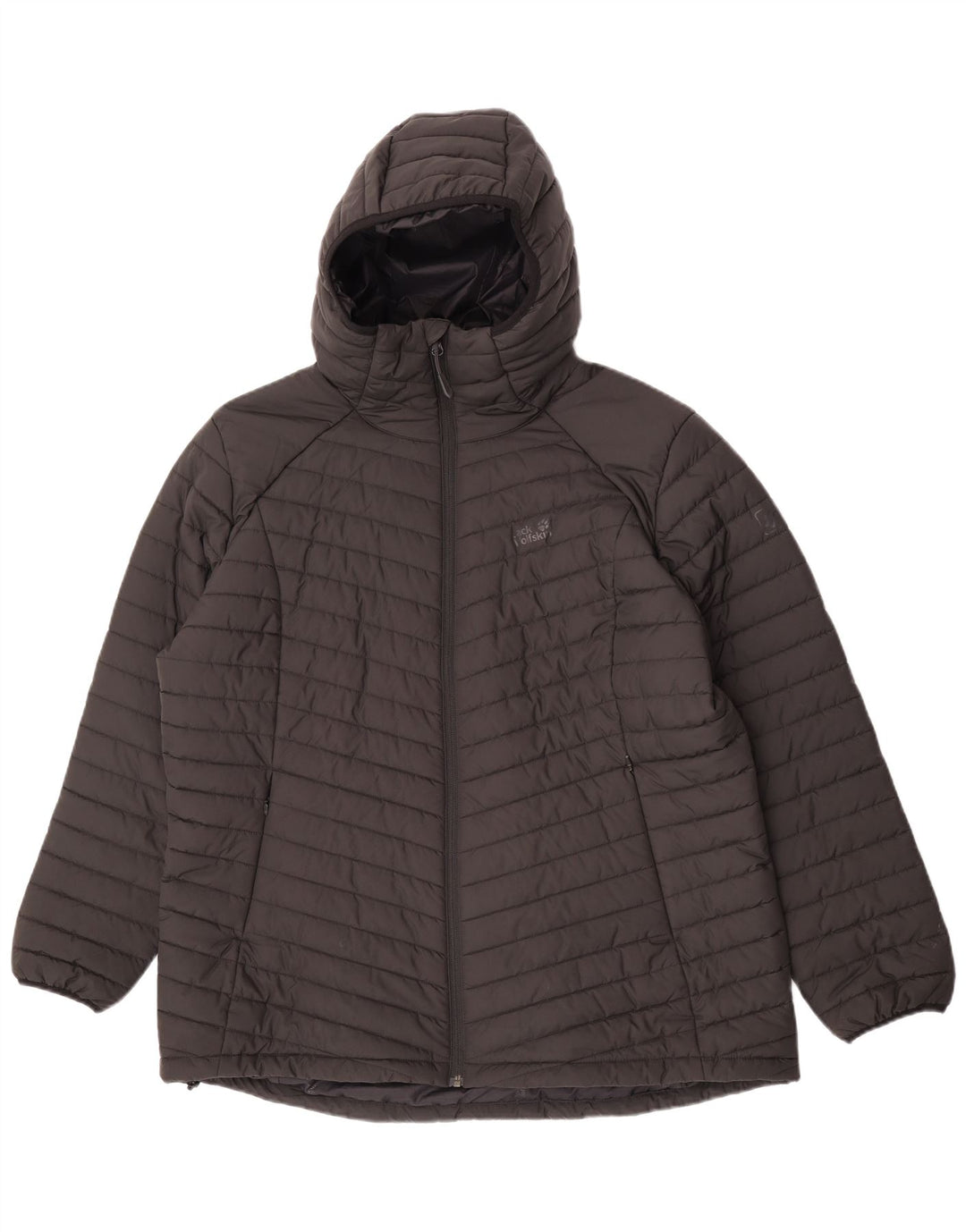 Jack Wolfskin Herre hættepolstret jakke UK 42 XL Sort
