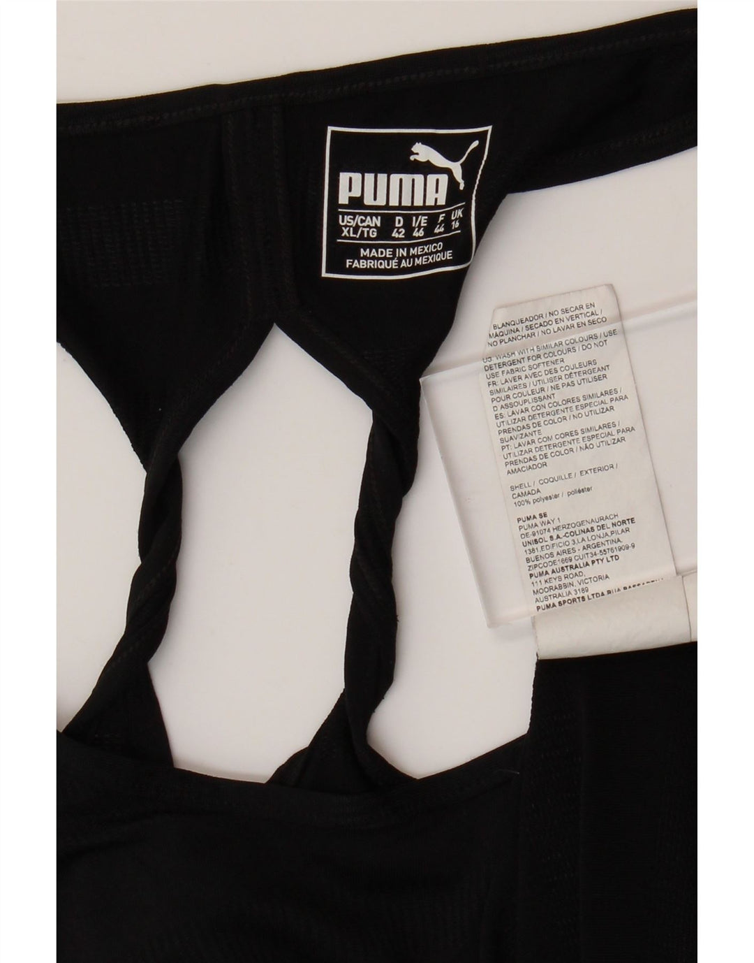 PUMA grafisk vest top til kvinder 16 Stor sort polyester