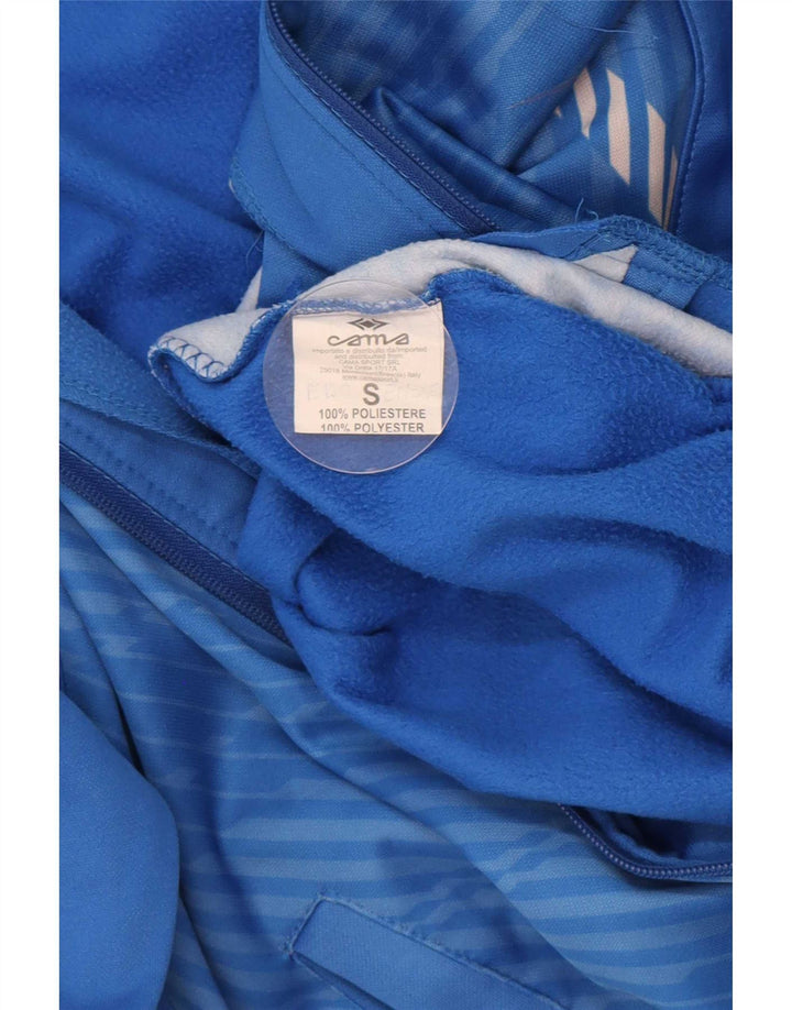 Vintage træningsdragt til mænd, topjakke, lille blå stribet polyester