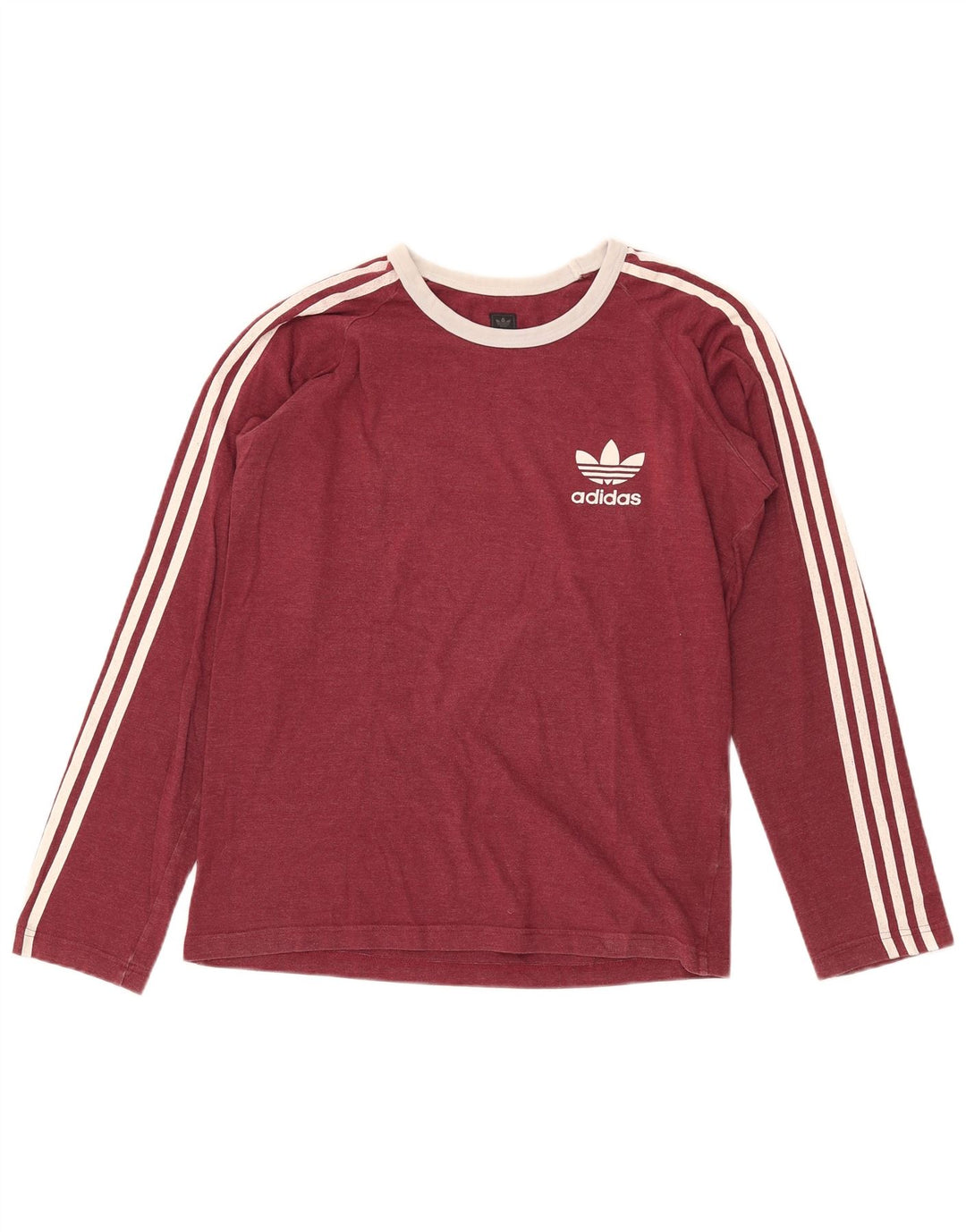 Adidas Herre Top Langærmet Medium Bourgogne Bomuld
