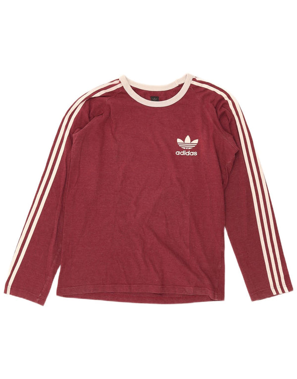 Adidas Herre Top Langærmet Medium Bourgogne Bomuld