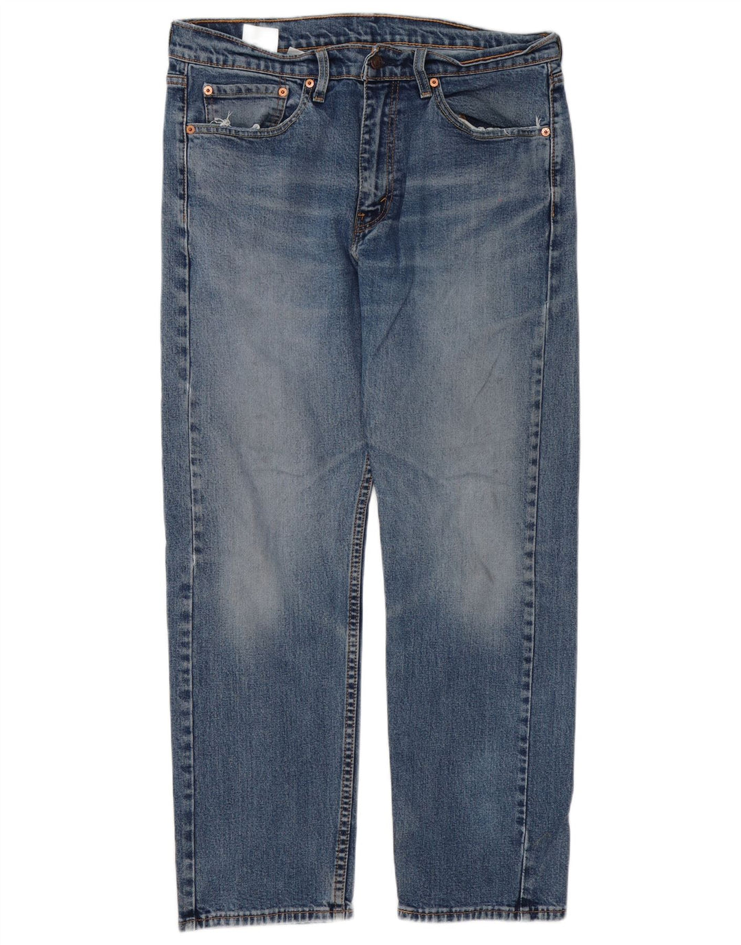 Levi's Herre 505 Regular Straight Jeans W34 L30 Blue Cotton