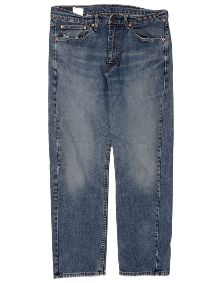 Levi's Herre 505 Regular Straight Jeans W34 L30 Blue Cotton