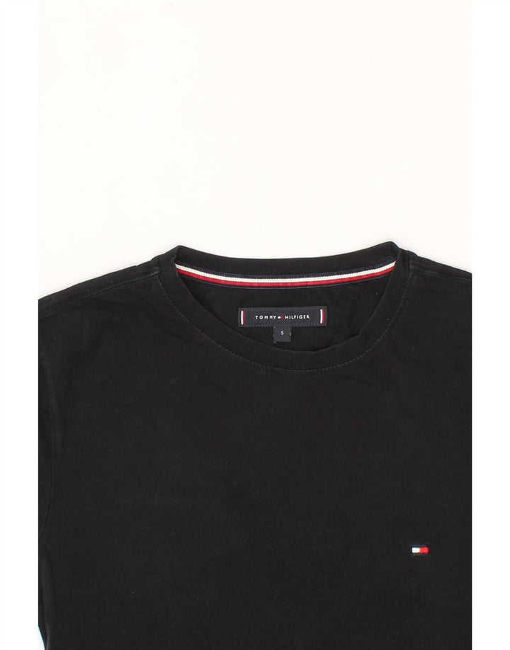 TOMMY HILFIGER Mens T-Shirt Top Small Black Vintage Tommy Hilfiger and Second-Hand Tommy Hilfiger from Messina Hembry 