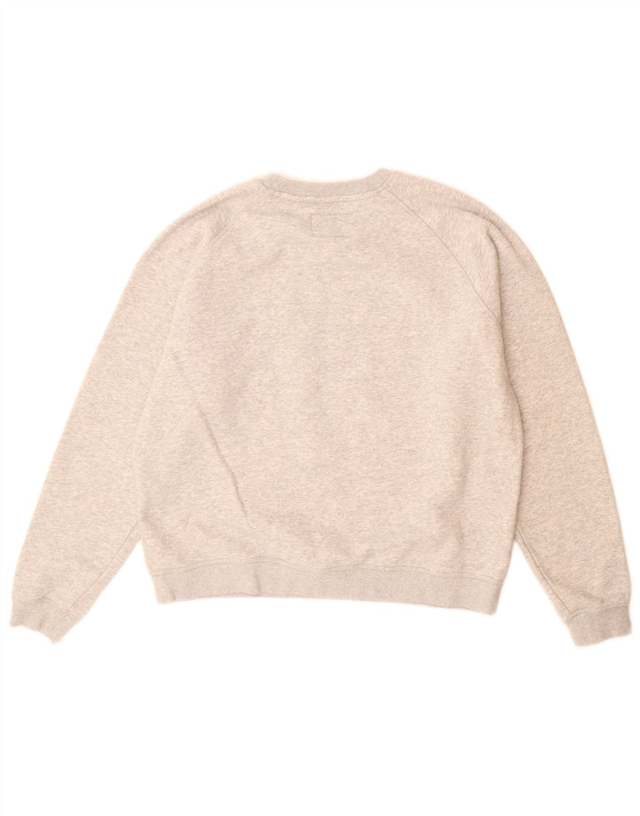 Jack Wills Dame grafisk sweatshirt Jumper UK 12 Medium Grey Flecked