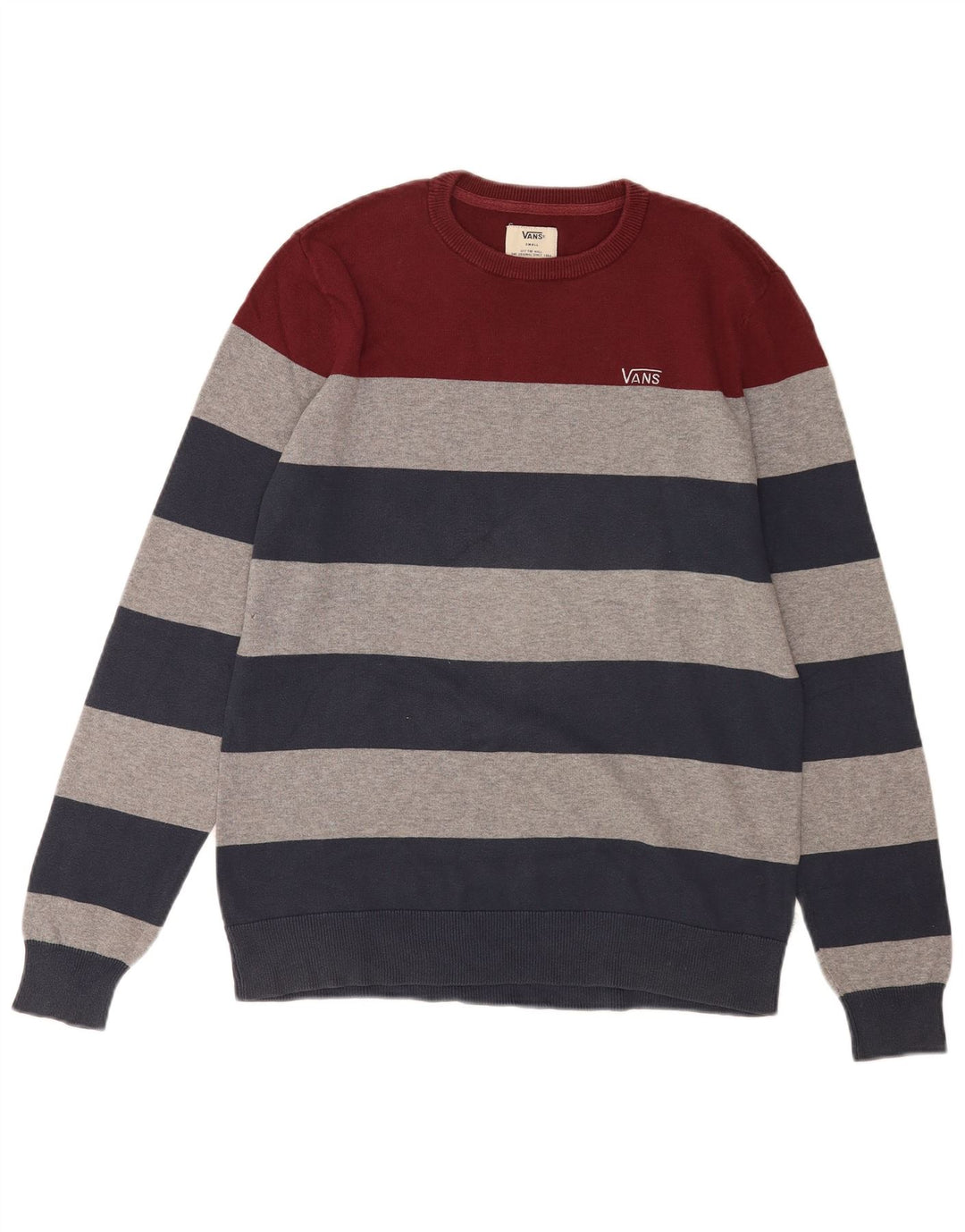Vans Herre rund hals sweater lille flerfarvet stribet bomuld