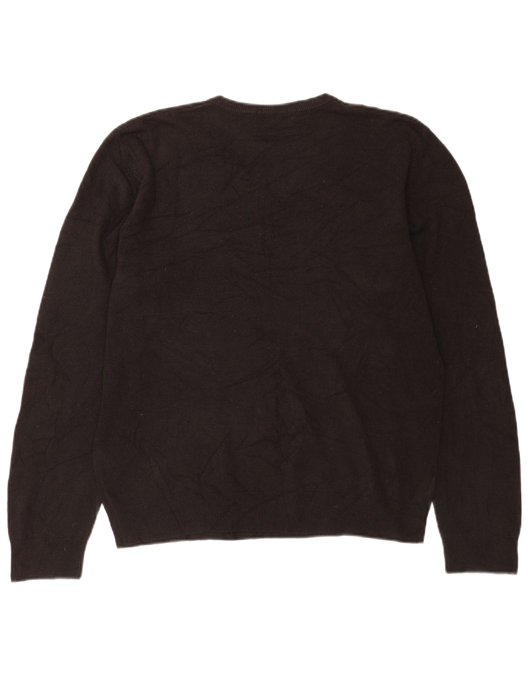 Marks & Spencer Herre Blue Harbor V-hals sweater Stor sort akryl