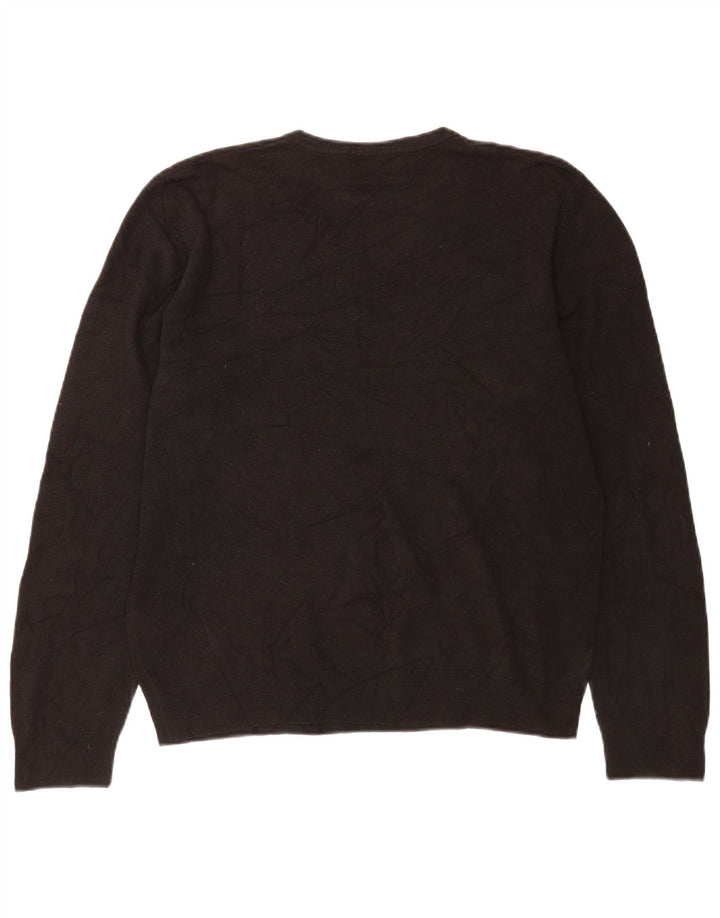 Marks & Spencer Herre Blue Harbor V-hals sweater Stor sort akryl