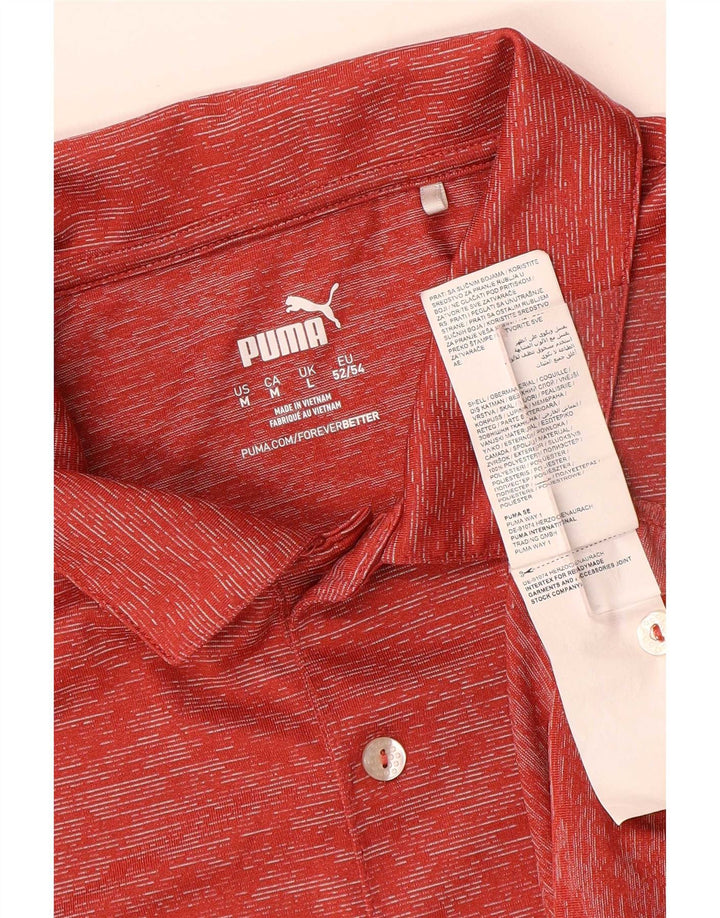Puma Poloshirt til mænd, stor rødflettet polyester