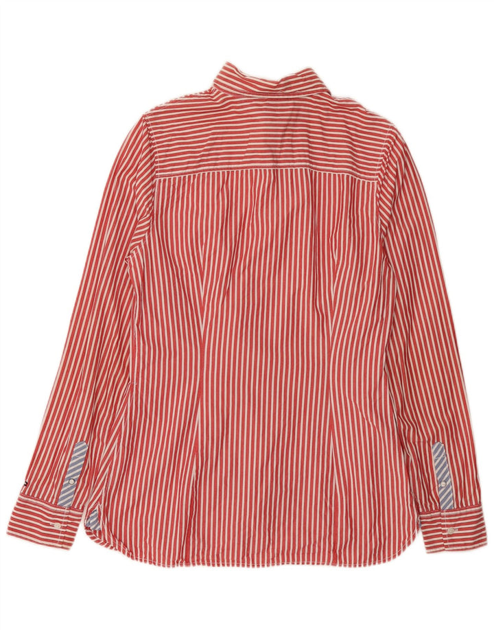 Tommy Hilfiger Dameskjorte US 10 Stor rød nålestribet bomuld