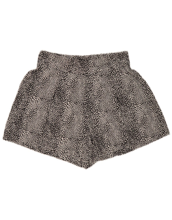 Marks & Spencer Kvinder Casual Shorts UK 8 Small W27 Black Animal Print