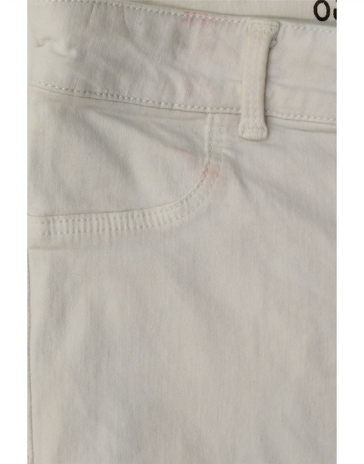 Oasis Dame denim Shorts UK 12 Medium W28 Hvid Bomuld