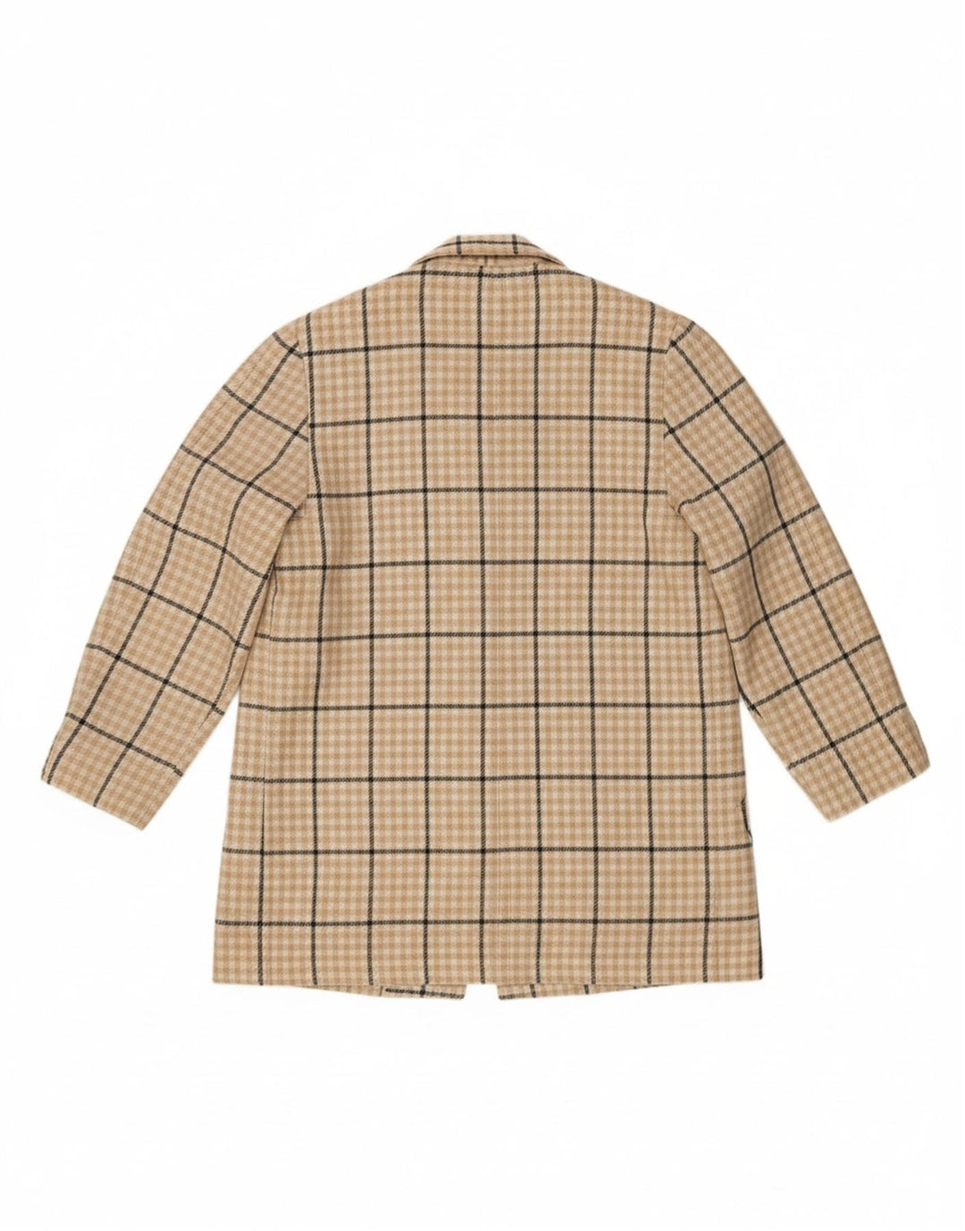 WINDSMOOR Womens Open Blazer Jacket UK 16 Large Beige Check Polyester