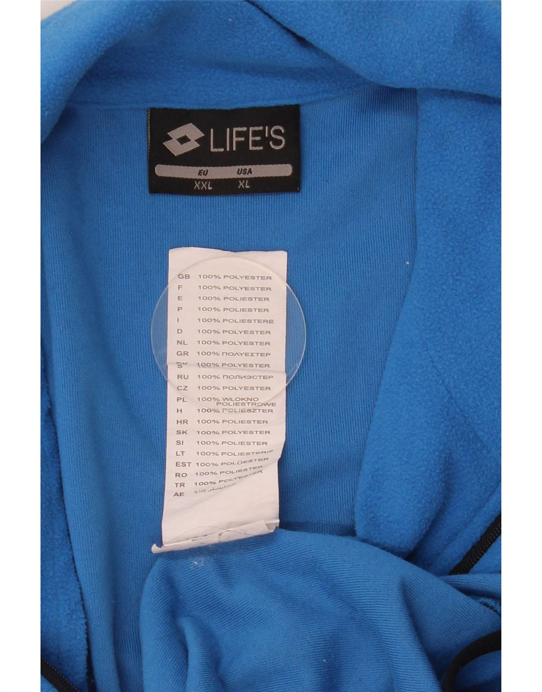 Lotto Herre lynlås hals fleece trøje 2XL blå polyester