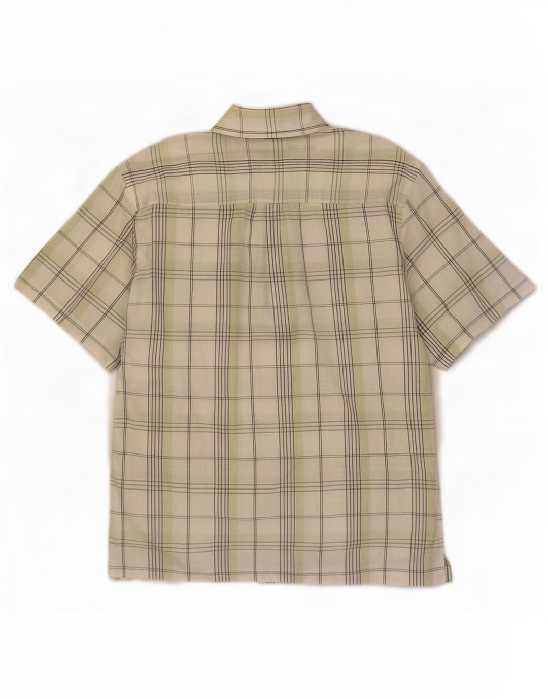 Ben Sherman kortærmet herreskjorte Stor grøn ternet bomuld