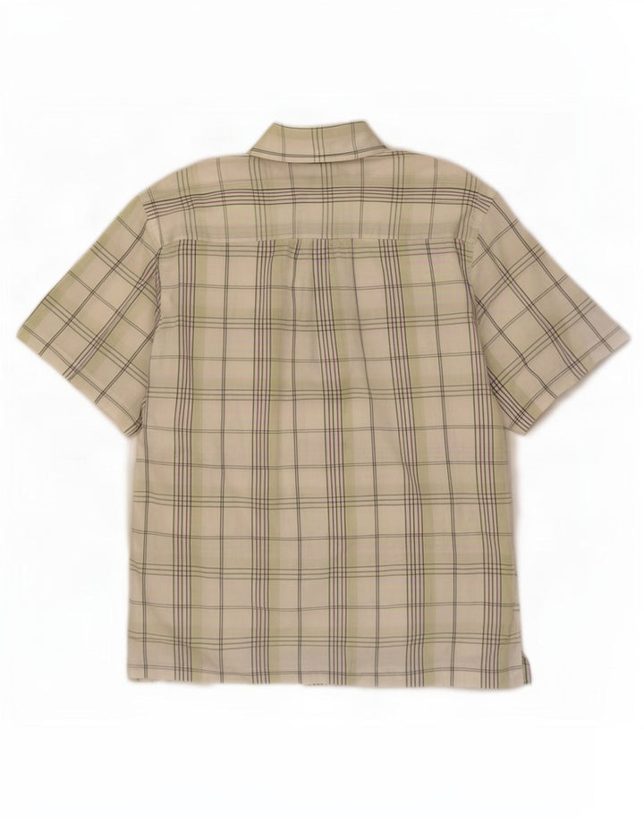Ben Sherman kortærmet herreskjorte Stor grøn ternet bomuld