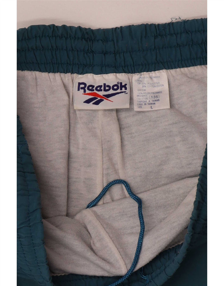 Reebok Herre træningsdragt Bukser Joggers Stor Blå Nylon