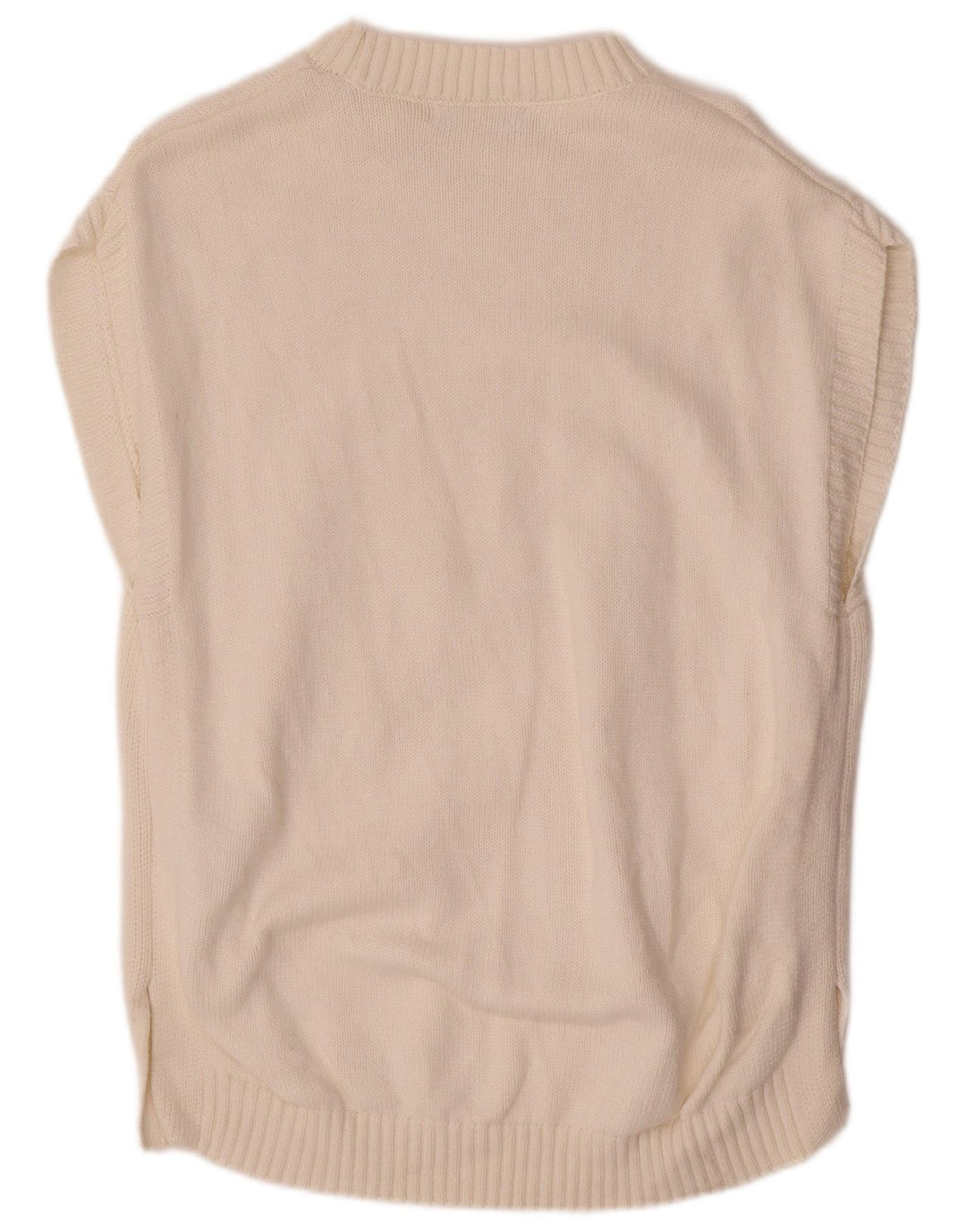 Marks & Spencer Herrevest Tank Top Medium Off White Argyle/Diamond Bomuld