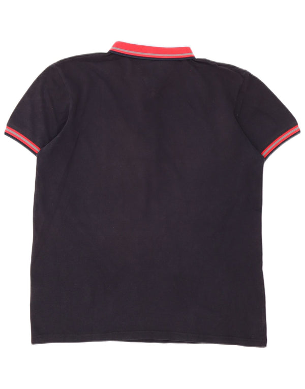 Jeckerson Herre poloshirt Medium Navy Blue Colourblock Bomuld