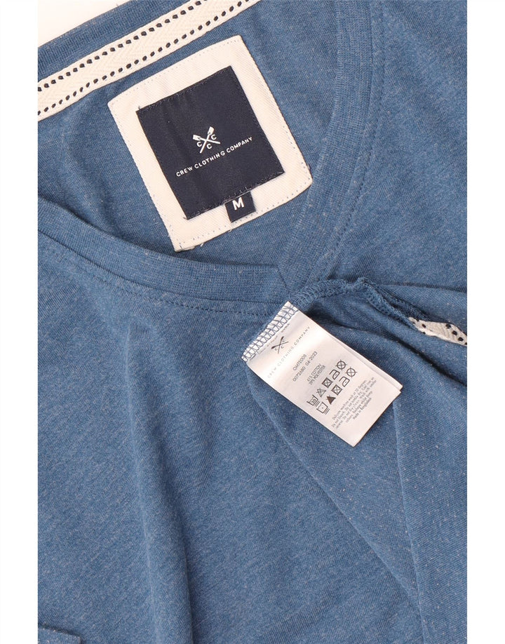 CREW CLOTHING Herre T-Shirt Top Medium Blue Bomuld
