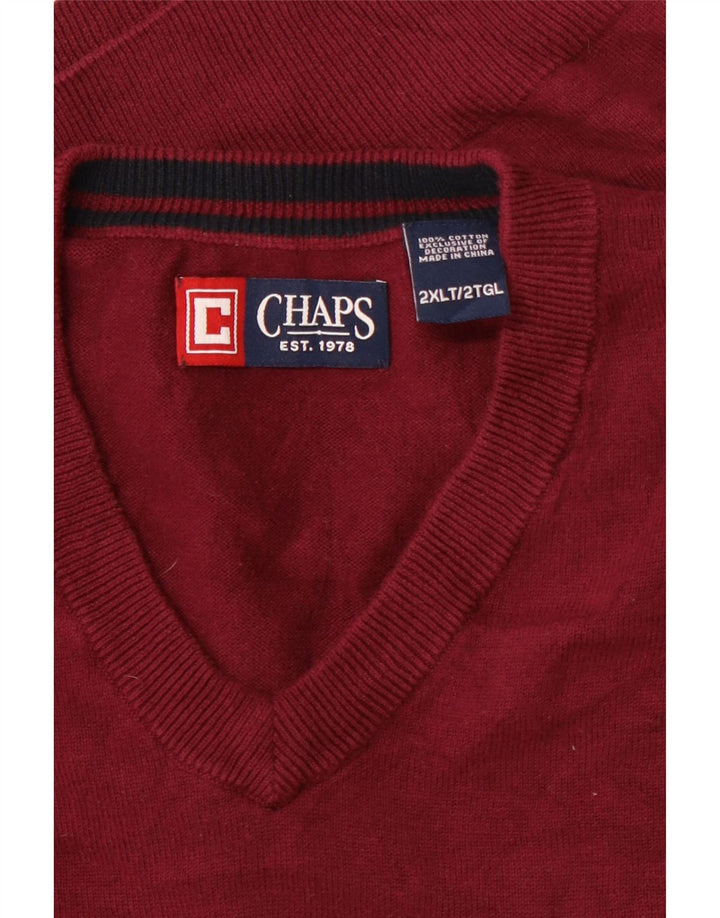 CHAPS Herrevest Tank Top 2XL rødbrun bomuld