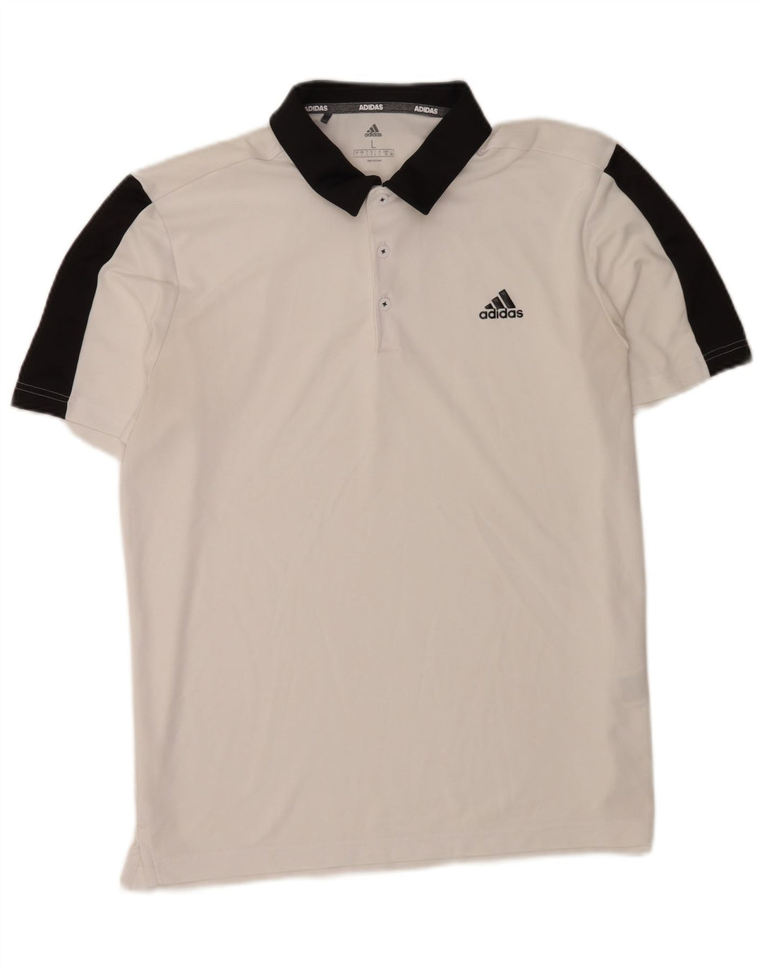 Adidas Polo Shirt til mænd Stor hvid Colourblock Polyester