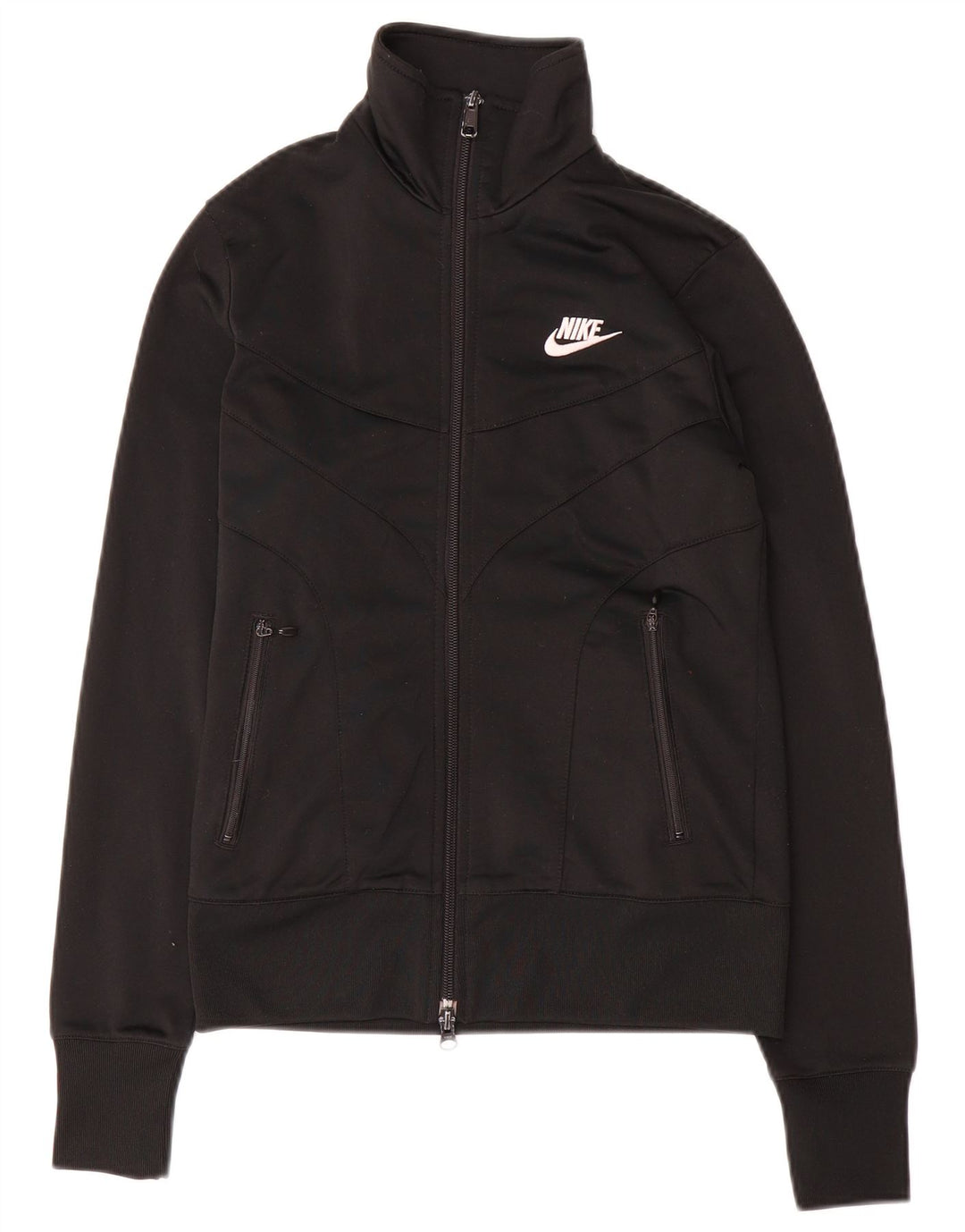 Nike træningsdragt topjakke til kvinder UK 8/10 Lille sort polyester