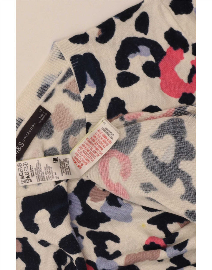 Marks & Spencer Dame sweater med rund hals DK 14 Stor Flerfarvet