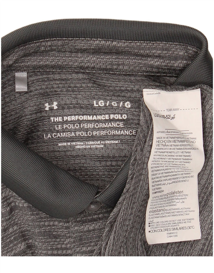 Under Armour Herre Polo Shirt Stor Grå Flecked Polyester