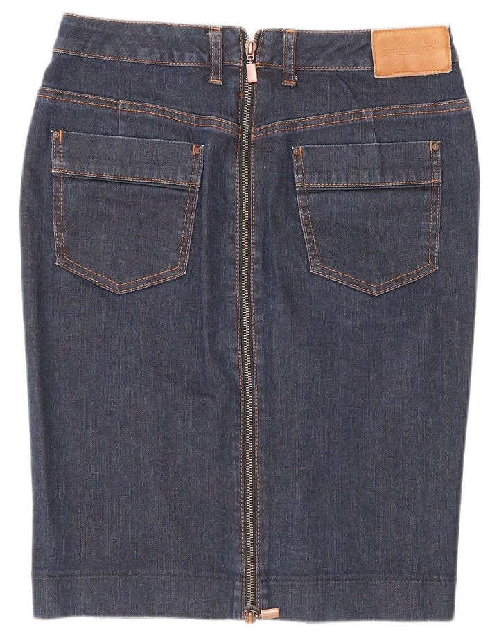 Zara Dame Denim Nederdel EU 40 Medium W30 Navy Blue