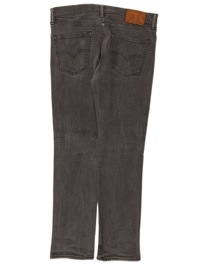 Levi's Slim Jeans til mænd W34 L30 Grå bomuld