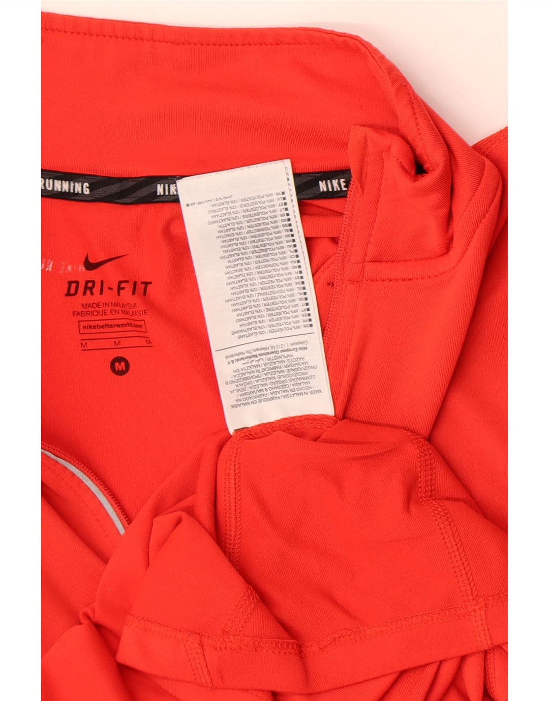 Nike sweater med lynlås til kvinder, træningsdragt Top UK 14 Medium Rød Polyester