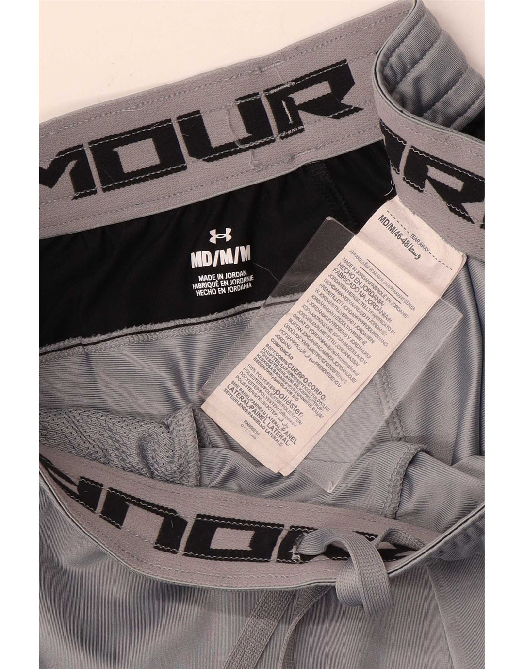 Under Armour Herre grafiske sportsshorts Medium Grå Colourblock Polyester