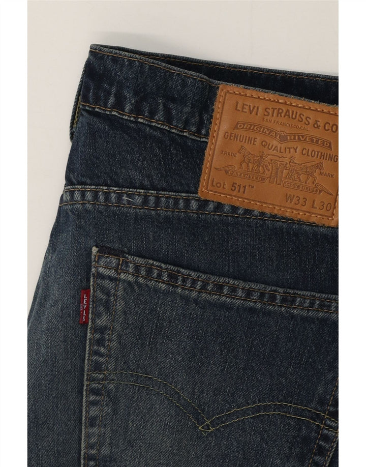 Levi's Herre 511 Slim Jeans W33 L28 Blå Bomuld