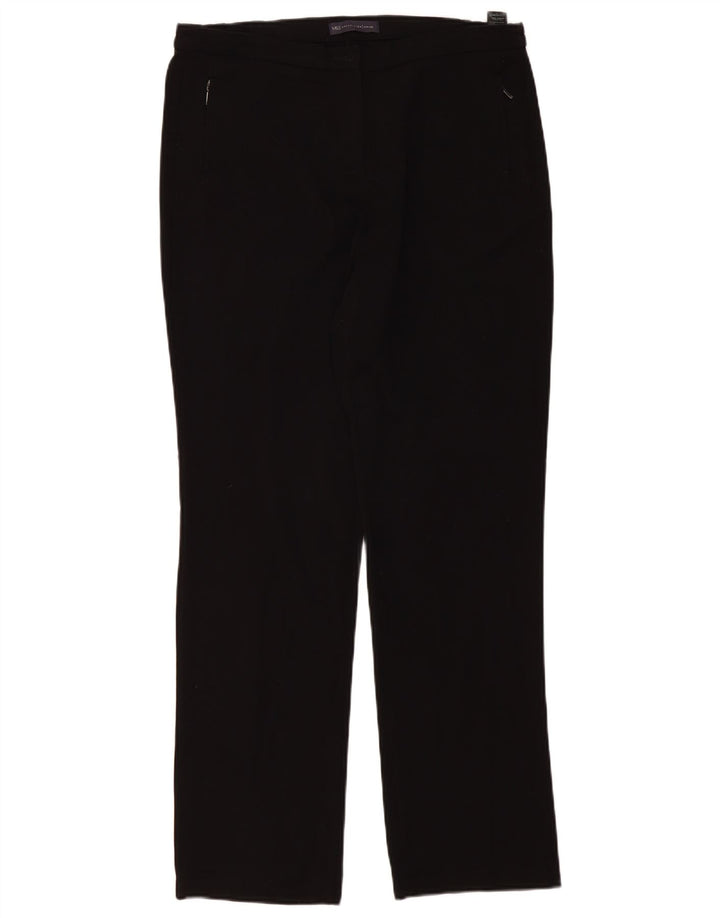Marks & Spencer Dame Casual Bukser UK 14 Large W34 L32 Sort Polyester