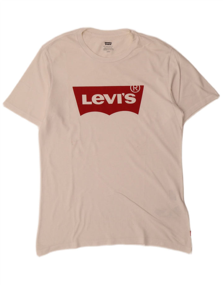 Levi's Herre grafisk T-shirt Top Lille hvid bomuld
