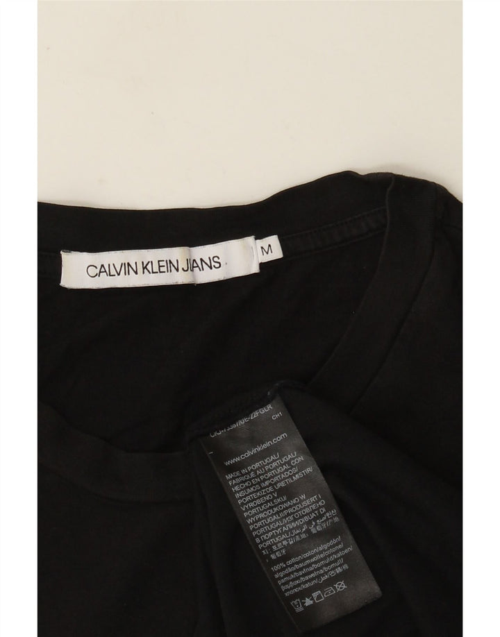 Calvin Klein Jeans Herre grafisk T-shirt Top Medium Sort Bomuld
