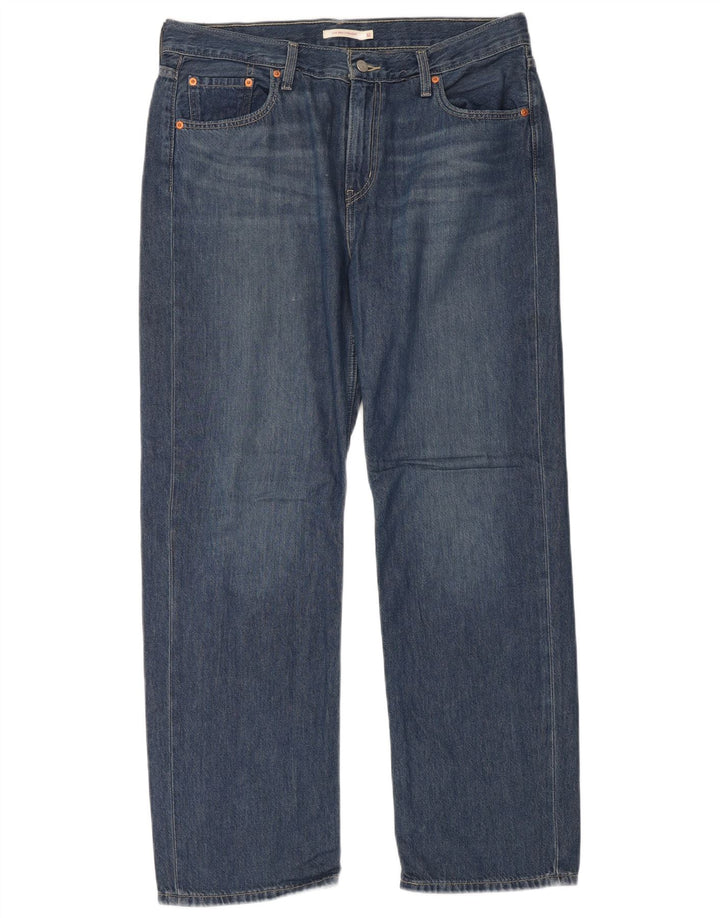 Levi's Herre Low Pro Straight Jeans W32 L32 Blå Bomuld