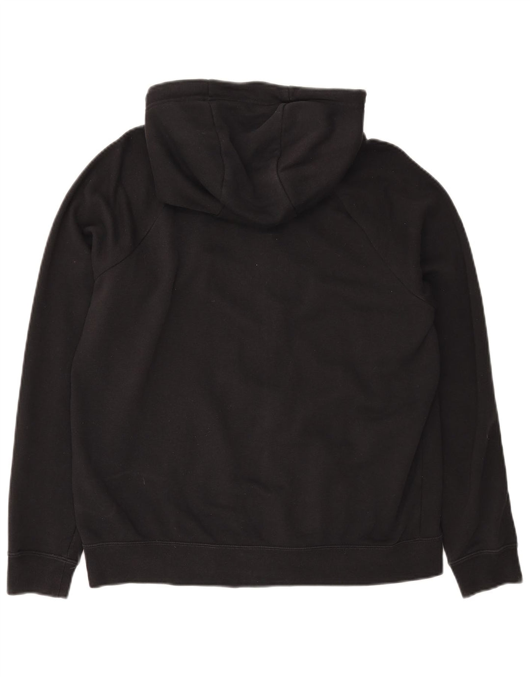 NIKE Mens Zip Hoodie Sweater Medium Black Cotton