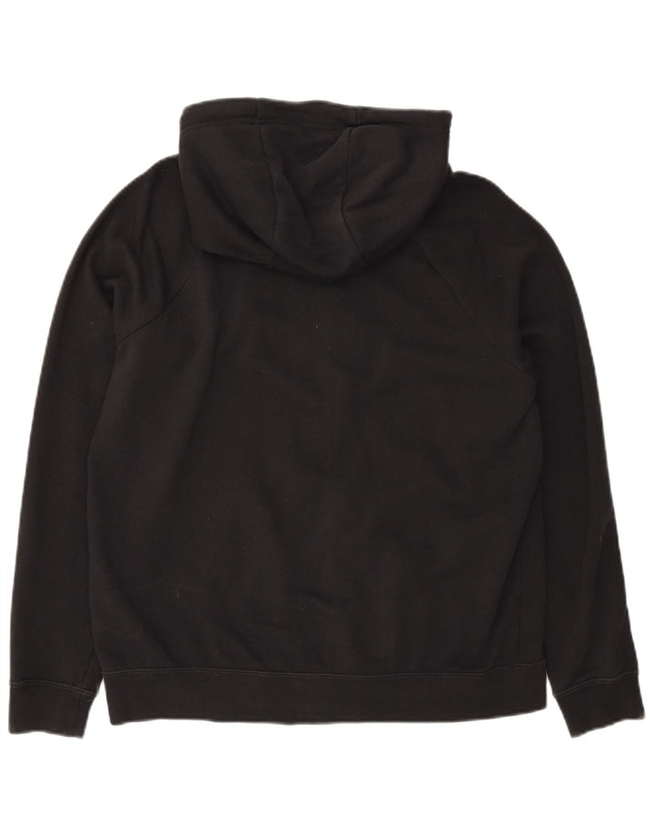 NIKE Mens Zip Hoodie Sweater Medium Black Cotton