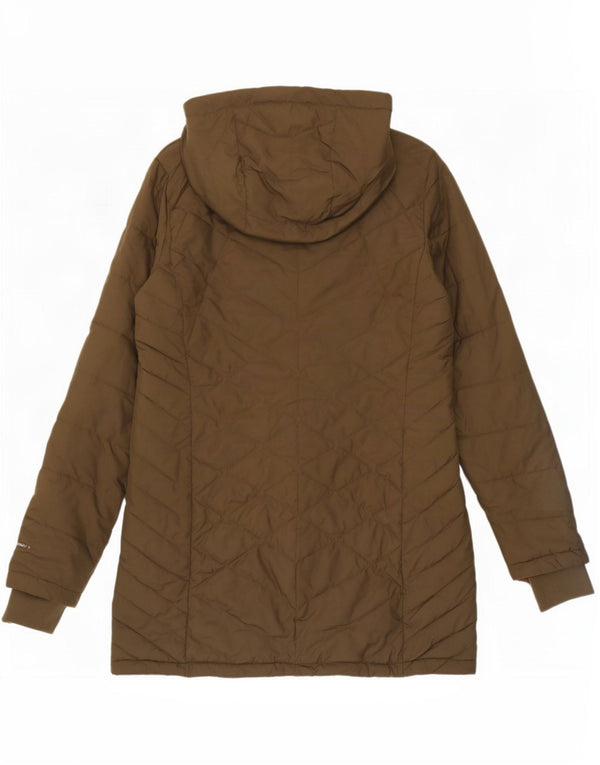 Columbia Womens Omni-Heat Quiltet Parkajakke med hætte UK 14 Medium Khaki