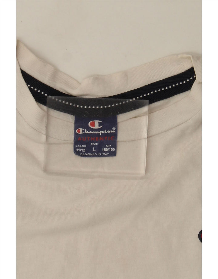 Champion Drenge T-Shirt Top 11-12 År Stor Hvid