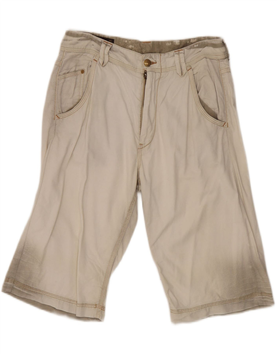 Marlboro Classics Herre Bermuda Shorts W31 Medium Beige Bomuld