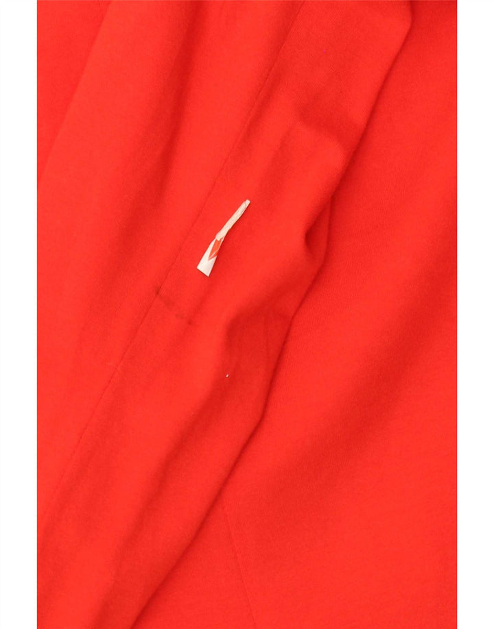 Zara Dame 1 Knap Blazer Jakke UK 12 Medium Rød Viscose